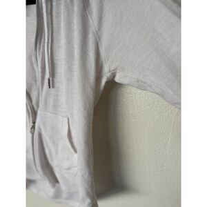 CALVIN KLEIN WOMENS SIZE SMALL PERFORMANCE ZIP UP LIGHT WEIGHT WHITE HOODIE